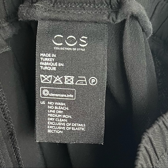 COS Pull On Pants Jogger Style Elastic Waistband Black Dress Pants Size 8 - Picture 9 of 14